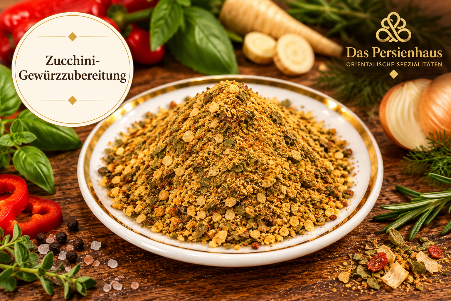 Zucchini Gewürz – mit Kräutern & Rauchsalz 1 Zucchini Gewürz