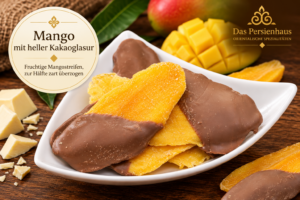 Mango Mit Heller Kakaoglasur